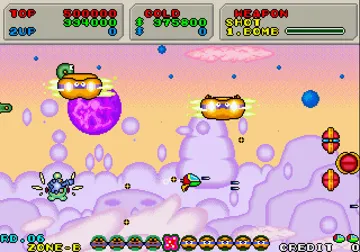 Sega Ages 2500 Series Vol. 33 - Fantasy Zone Complete Collection (Japan) screen shot game playing